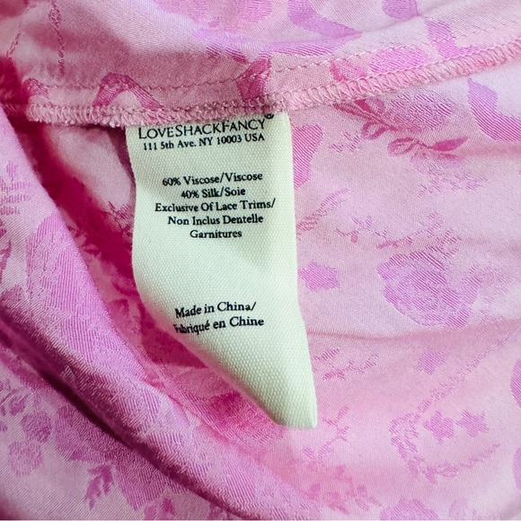 LOVESHACKFANCY Jacquard Printed Elegant Pink Maxi Dress NEW - Picture 9 of 11